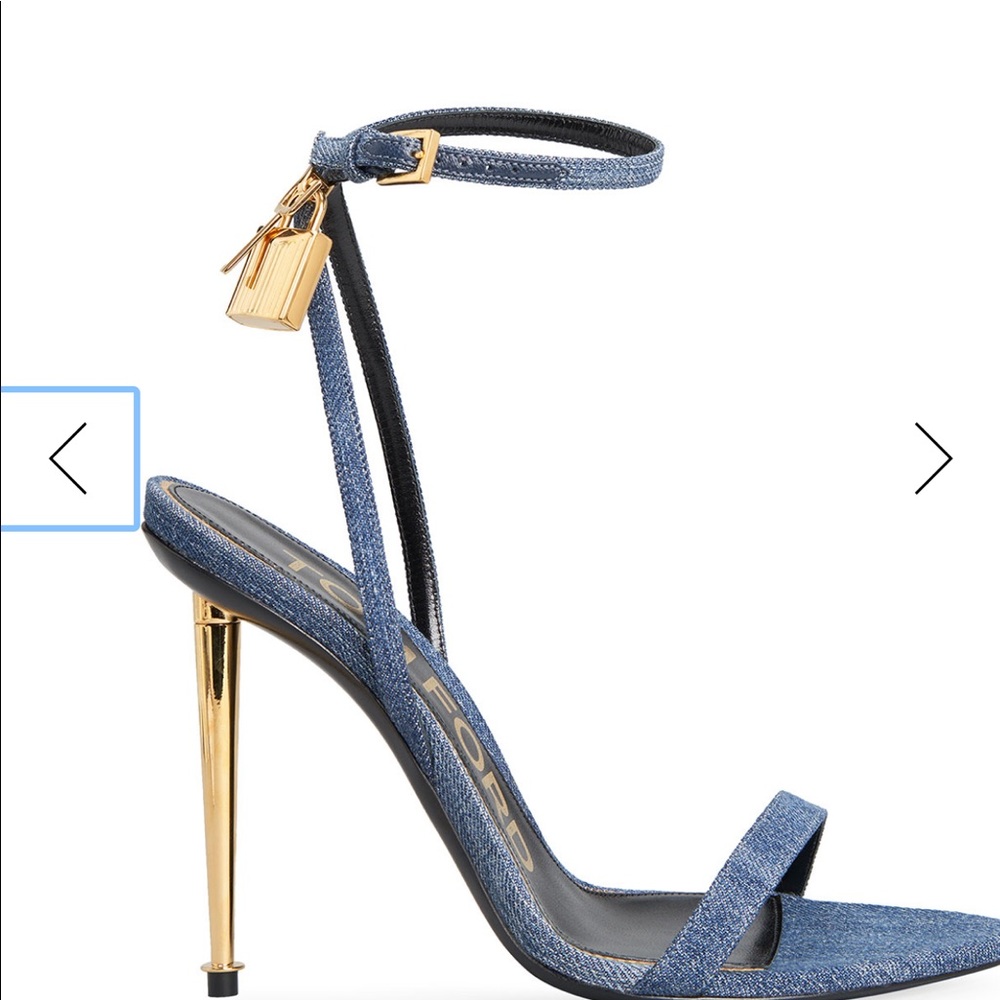 Tom Ford Lock and Key Denim Sandal